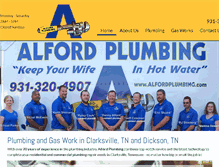 Tablet Screenshot of alfordplumbing.com